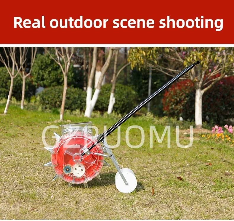 Drum Type Seeder Hand Push Multi Function Sowing Machine For Corn Peanut Soybean