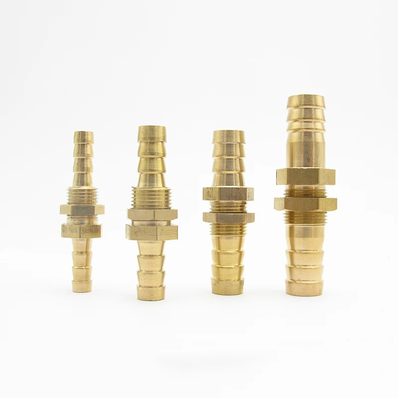 Hose Barb 4mm 6mm 8mm 10mm 12mm 14mm 16mm 19mm 25mm Bulkhead Brass Barbed Tube Pipe Fitting Coupler Connector Adapter