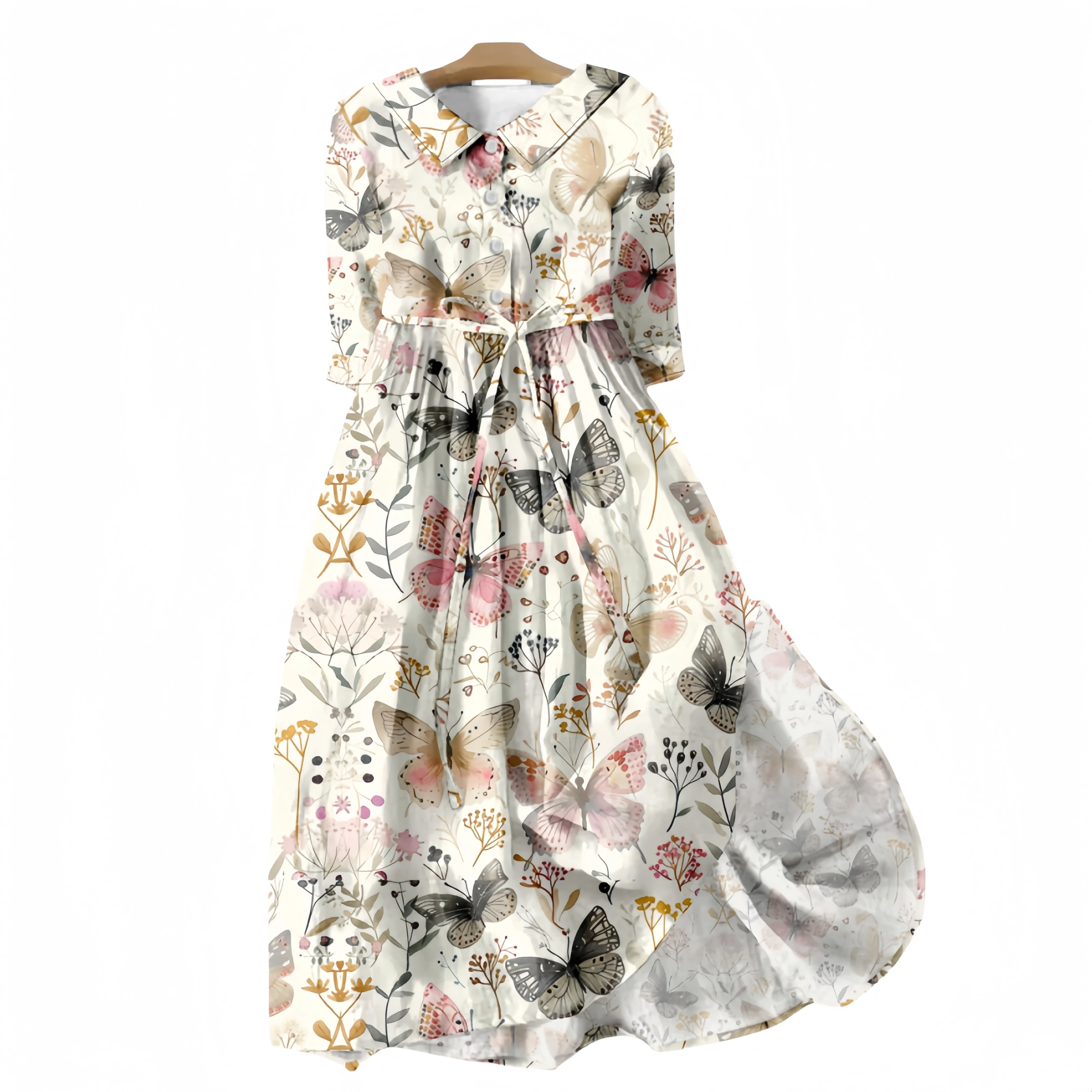 Женская элегантная юбка с цветочным принтом, V-образным вырезом и коротким рукавом