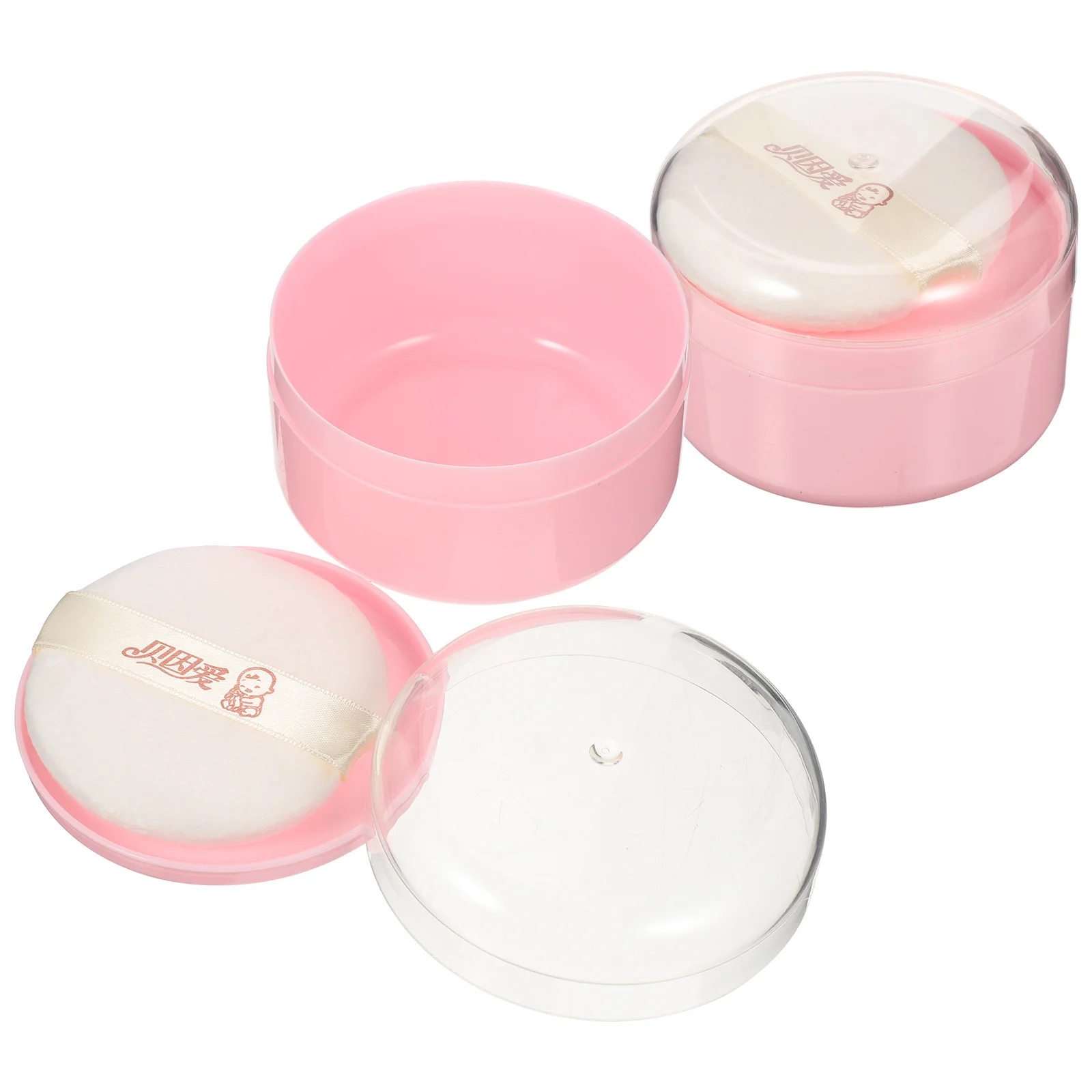 

Body Powder Puffs Boxes Loose Powder Containers Dusting Powder Boxes with Puffs for Body Cosmetic Powder Container