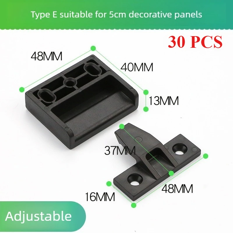 30 Stück Push-In-Verbindungsstücke, Einpress-Paneelclips, Küchensockel-Befestigungen, Kunststoff-Verbindungsbeschläge, Hardware – Detail 8