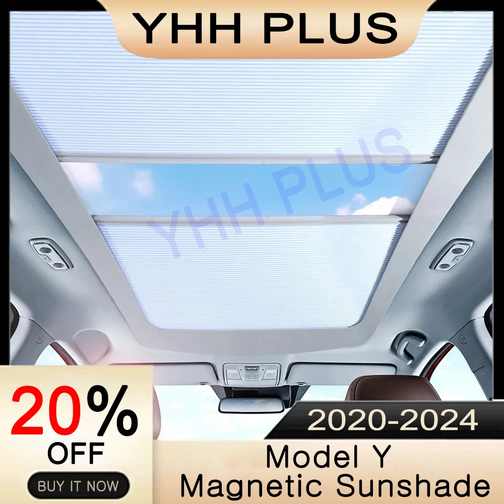 Magshade Parasole Magnetico Per Tesla Model Y (2023-2024) – Protezione UV E Isolamento Termico Per Tetto In Vetro, Accessori Tesla