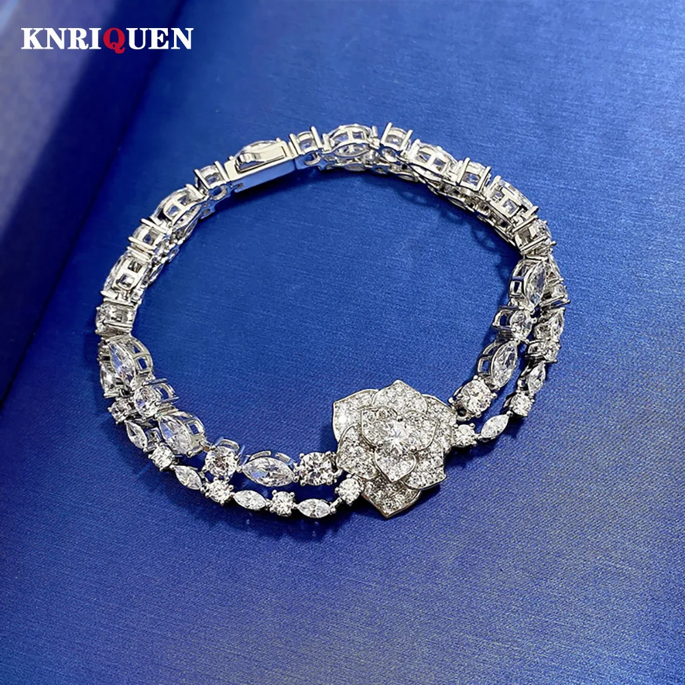 10.43CT Round Cut Simulated Diamond Bracelet 925 Silver Gold Plated Free  Gift | eBay