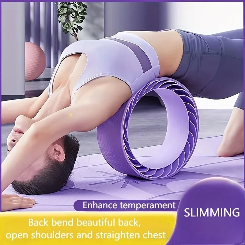 Advanced Yoga Wheel Back Stretch Beginner Friendly Fitness with Pilates Roller Durable PP/TPE Material Multi-Color Optional