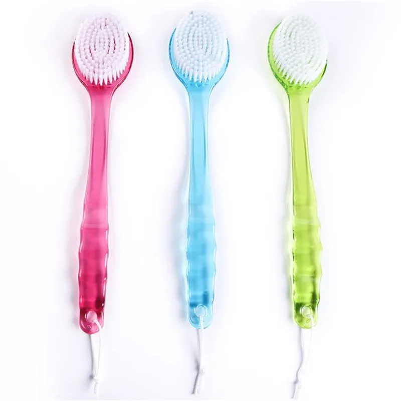 Long Handle Bath Brush Soft Hair Bath Brush Back Ball Bathroom Body Brushes Mud Back Scrubber Shower Massage Brushes 1Pc