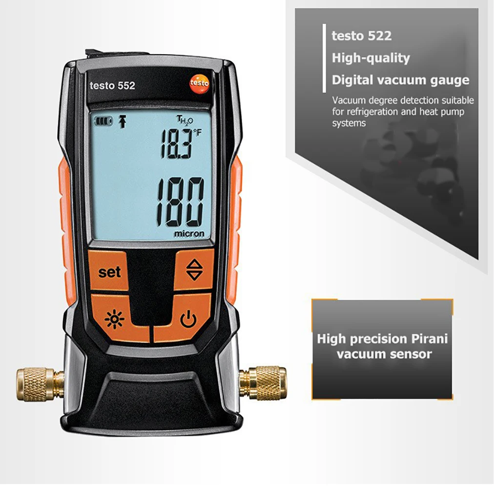 Testo 552 Digital Vacuum Gauge High Precision Vacuum Measuring Instrument Electr