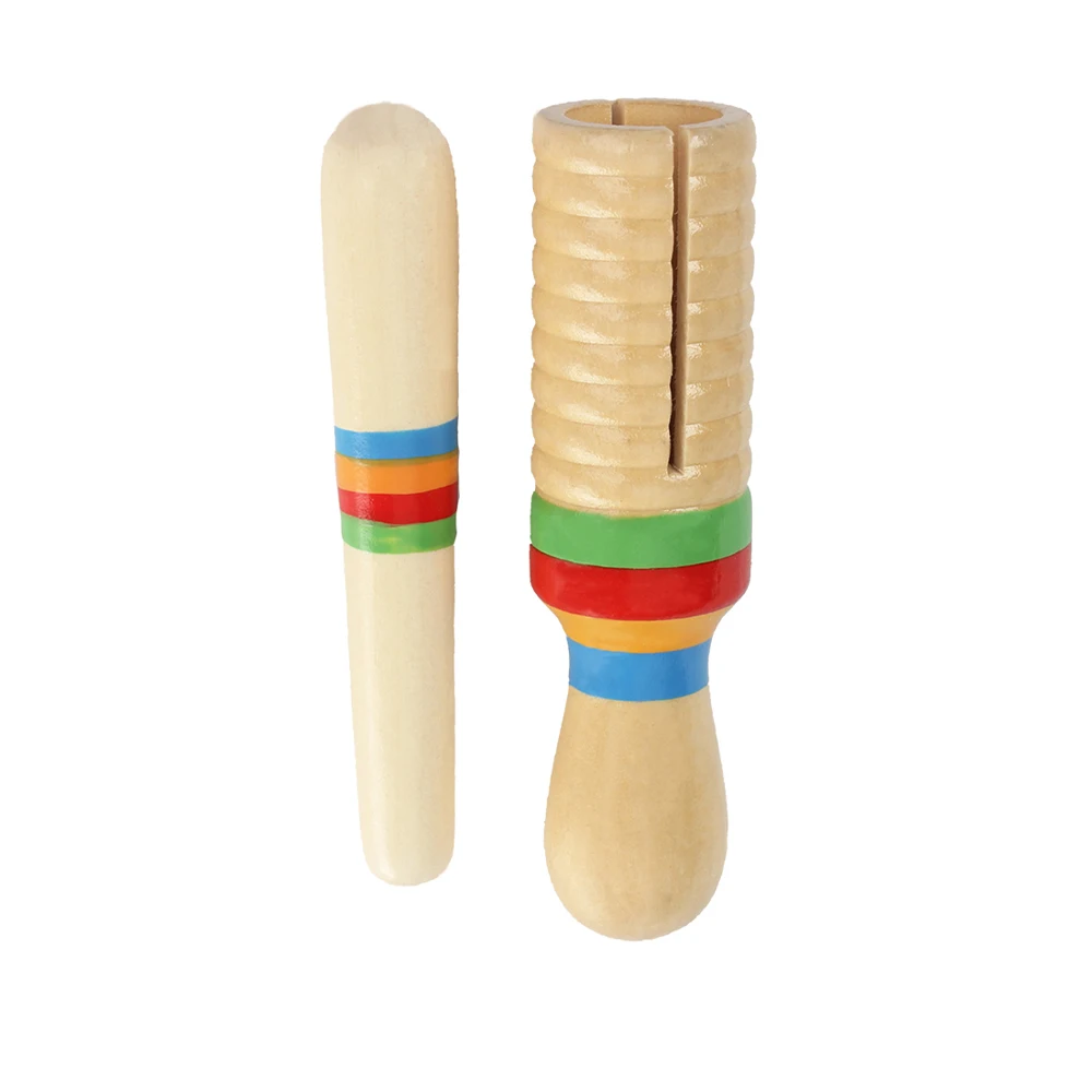 Orff Musical Instruments Single Ringing Drum Wooden Small Single-threaded Ring Percussion Cylinder Kids Gifts Educational Toys