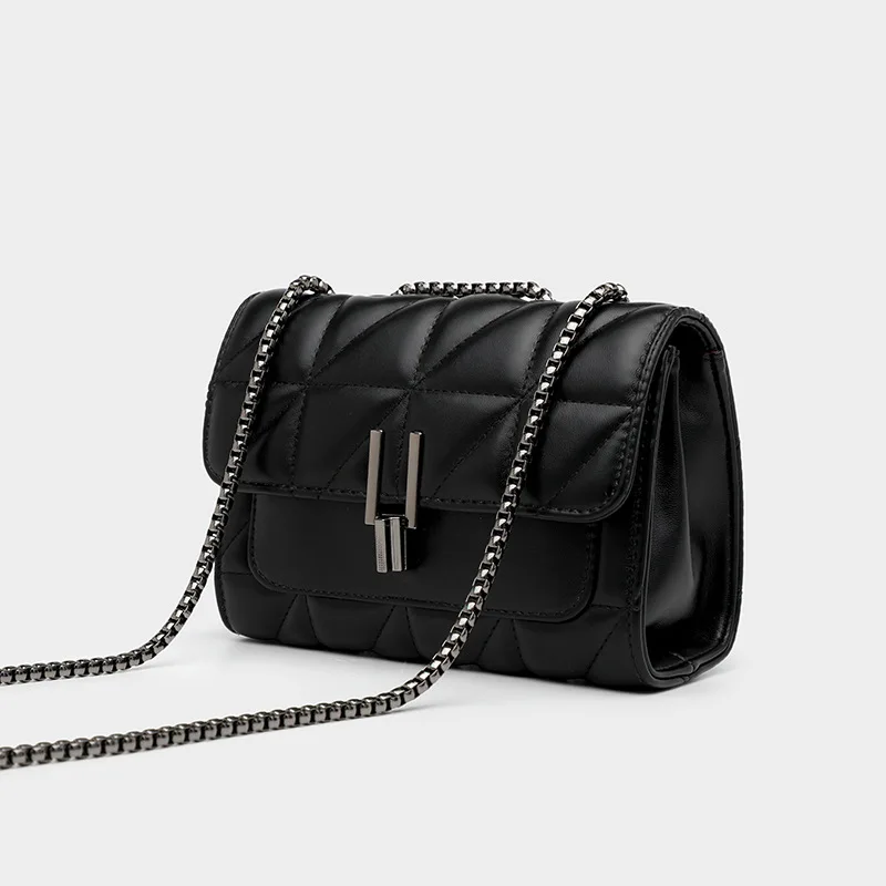 Women's small square bag 2023 New Lingge Chain Bag Single Shoulder Cross Straddle Women's Bag Fashion Cross Shoulder Women's Bag
