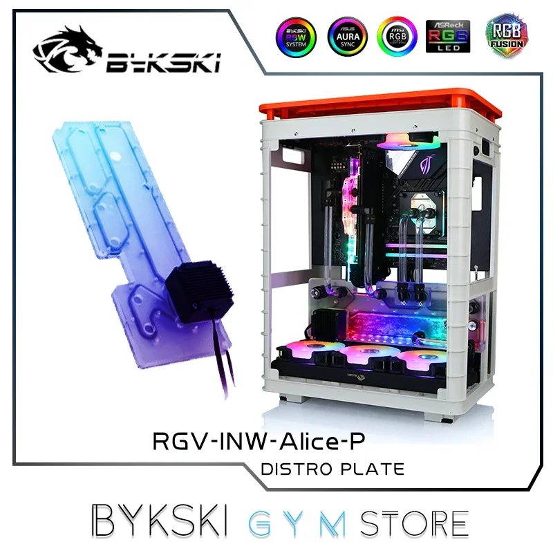 

Bykski набор пластин для IN WIN Alice чехол, 360 радиатор ЦП GPU Блок Водяного Охлаждения DIY,12 В/5 В RGV-INW-Alice-P