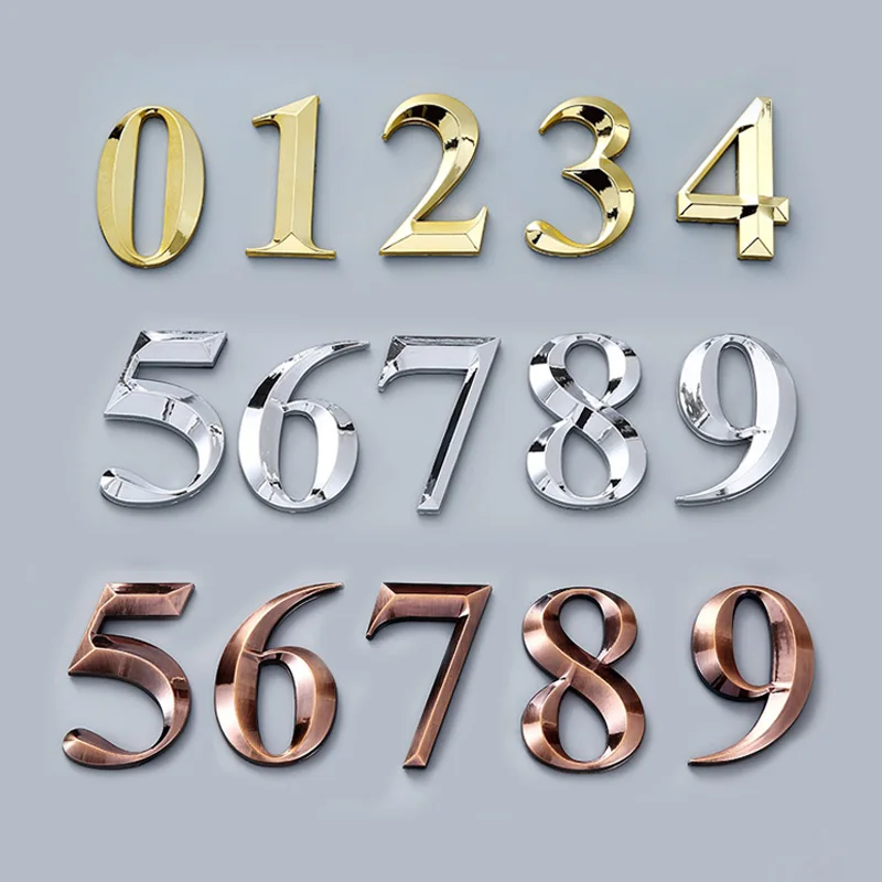 

Self Adhesive House Address Plate 3d Sticker Mailbox Sign Door Number Address Plaque Apartment Hotel Office Address Plate