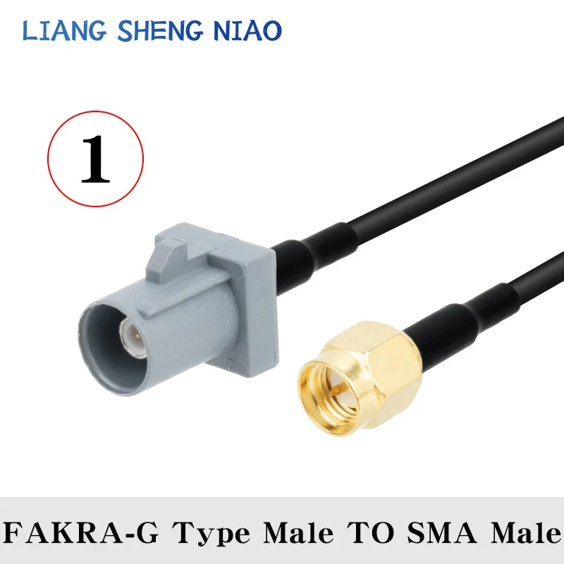 Fakra G Male/Female RG174 Coaxial Cable for Car Satellite Radio GSM Cellular Phone 50Ohm for Car Telematics Extension Cable