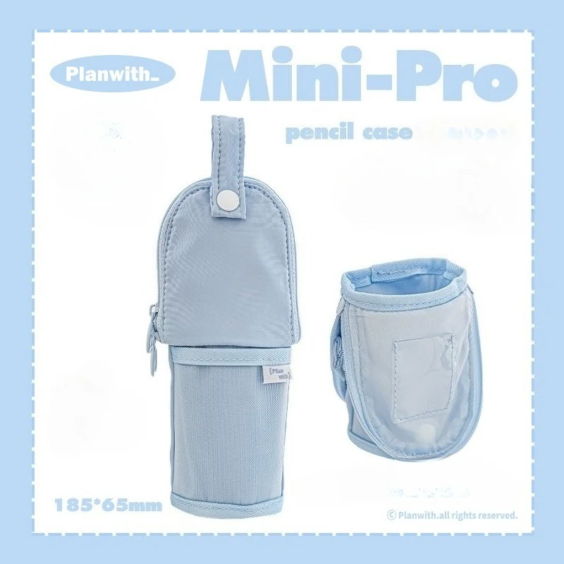 접이식 펜 케이스 스탠드 기능 INS 캐주얼 연필 가방 학생용 휴대용 걸이형 문구 정리함 학교 용품용