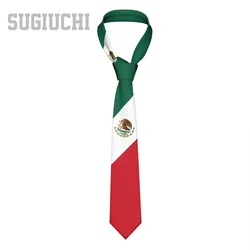 Mexico Flag Emblem Men Women Neck Ties Casual Plaid Tie Suits Slim Wedding Party Business Necktie Gravatas