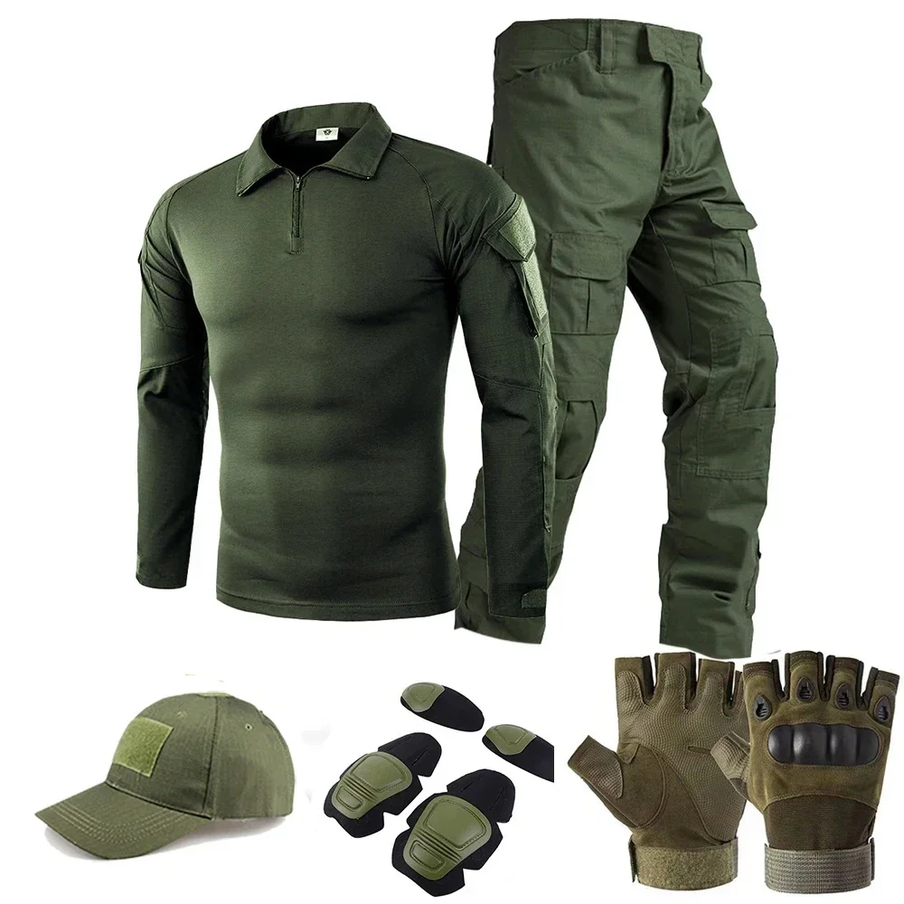 Tactical Uniform Suits Camouflage Suit Duty Cargo Trouser Outdoor Hunting Shirts Pants Hiking Clothes Sets Fishing