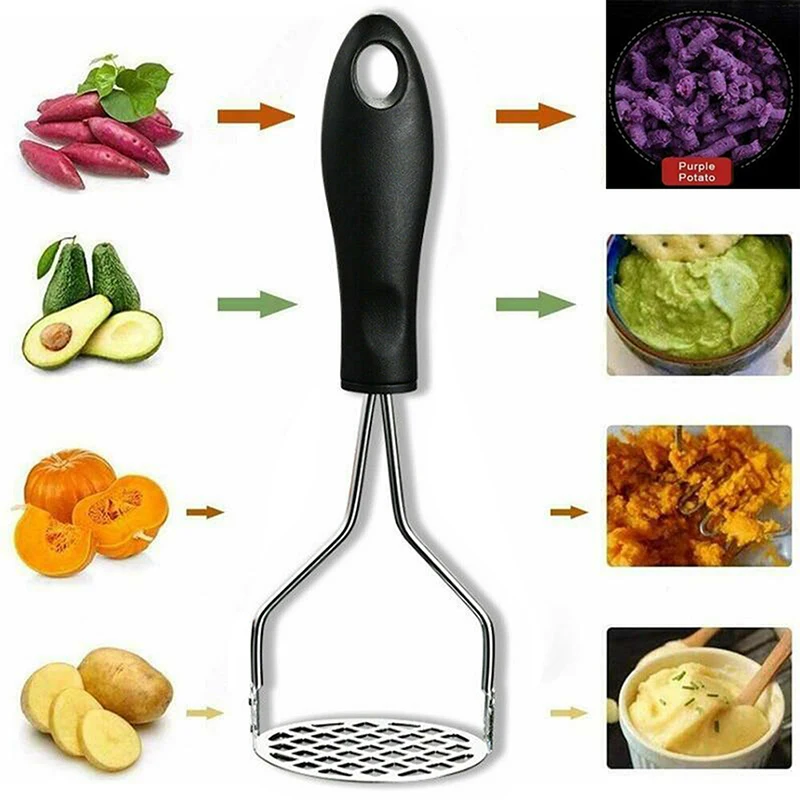 Stainless Steel Potato Masher Ricer Cooking Utensil Kitchen Fruit Juice