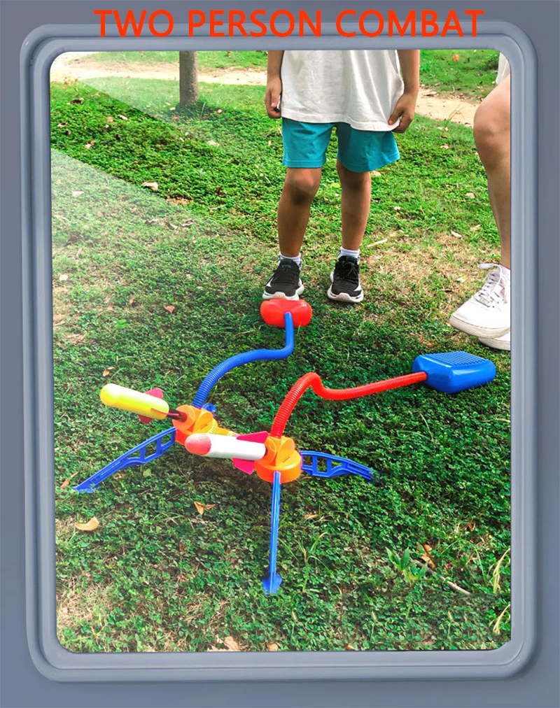Kinder Raketenwerfer Schrittpumpe Power Air Pressed Stomp Outdoor Familienspiele Skyrocket Geburtstagsgeschenke Sportspielzeug für Kinder – Detail 5