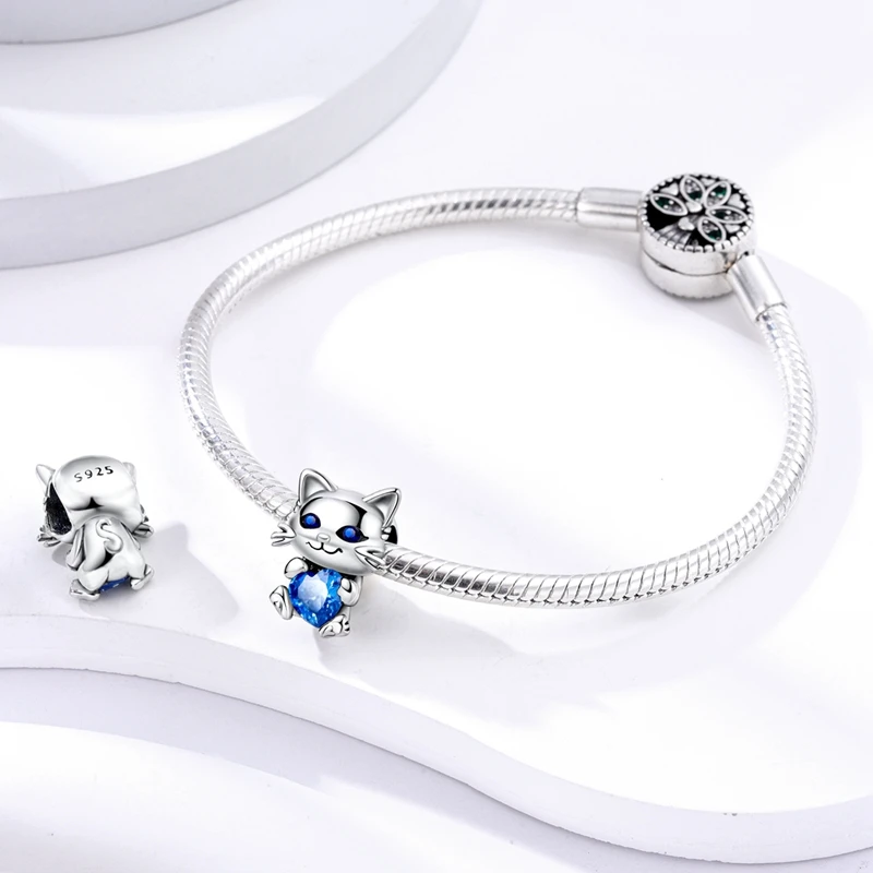 Animal Charms Beads 925 Silver Color Mushroom Owl Cat Bone Fit Pandach 925 Original Bracelets DIY Birthday Jewelry Gifts
