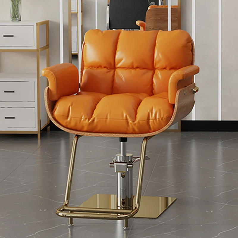 Stool Recliner Hair Cutting Adjustable Speciality Hairdressing Barber Chairs Spa Barbers Sillas Furniture Qf50bc