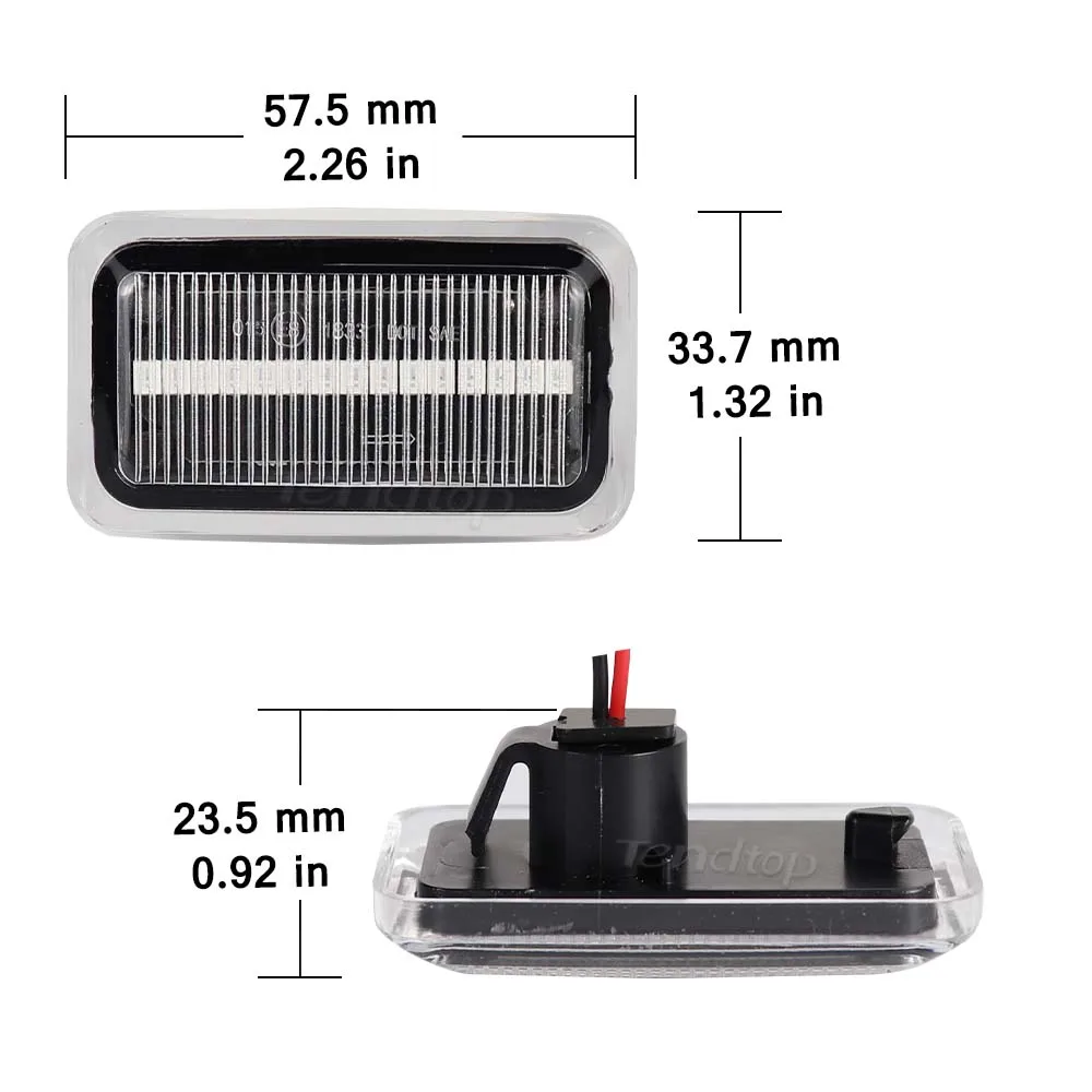 Dynamic LED Indicator Lamp Side Marker Light Turn Signal Blinker Lamps  For Audi 100 200 C3 C4 A6 S6  Porsche 911 944 VW Caddy