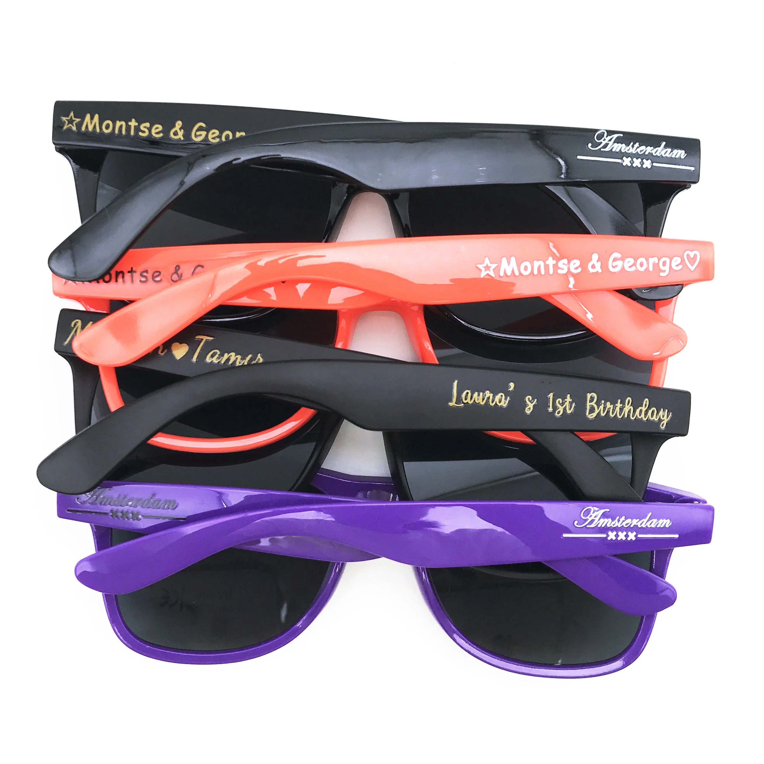 Personalized Gift Sunglasses Wedding Favors Custom Sunglasses Mariage Party Favors for Guests Anniversary Gifts 50pairs/lot