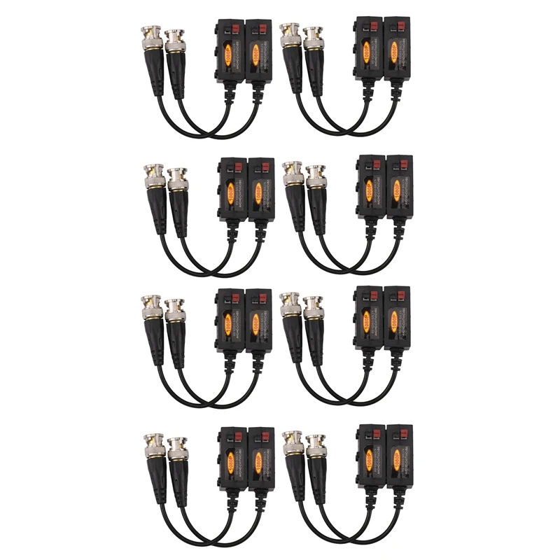 

RISE-1080P AHD/HD-CVI/TVI/CVBS Passive HD Video Balun Transmitter 8 Pairs (UTP Up To 350M-600M)