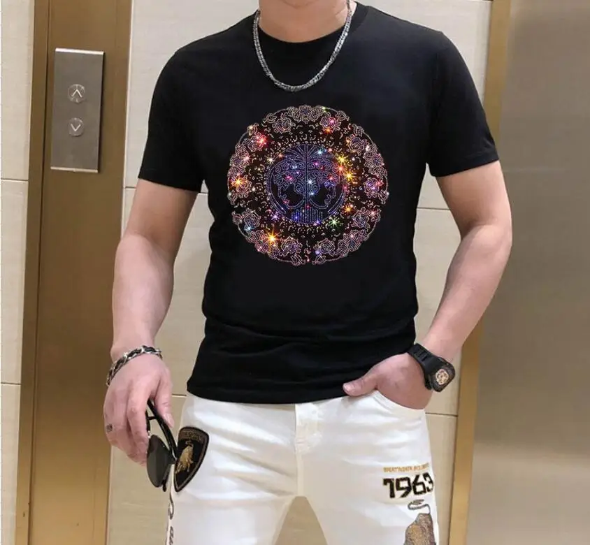 Männer Polos Hirt Streifen Kurzarm T-Shirt Männlich Atmungsaktive Tops