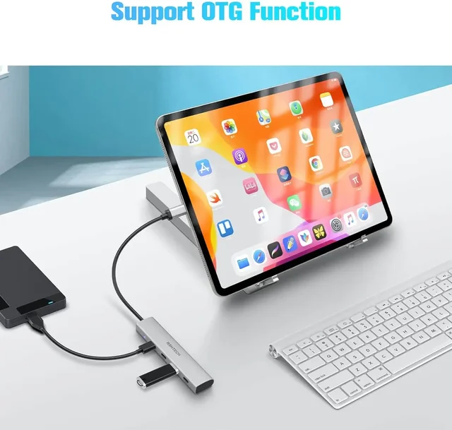 RSHTECH USB C Hub USB 3.1/3.2 Gen2 Hub 10Gbps 4-Port USB C Splitter Portable Aluminum USB Type C to USB C Adapter for MacBook 5