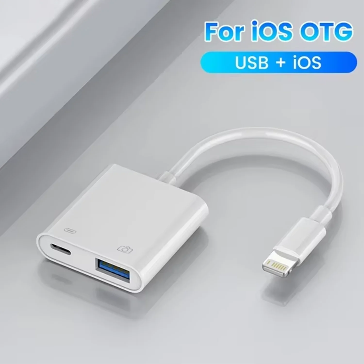 2-in-1 Lightning Typ C OTG AdapterFür iPhone16 15 14 13 ProMax ipad Zu USB Kabel 3,0 Konverter für MausTastaturKameraKarteReade