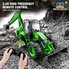 1:14 RC Truck Excavator 1579 Remote Control 9CH Loader Two-way Forklift Sound Light Simulation Engineering Car Model Kids Toys 1