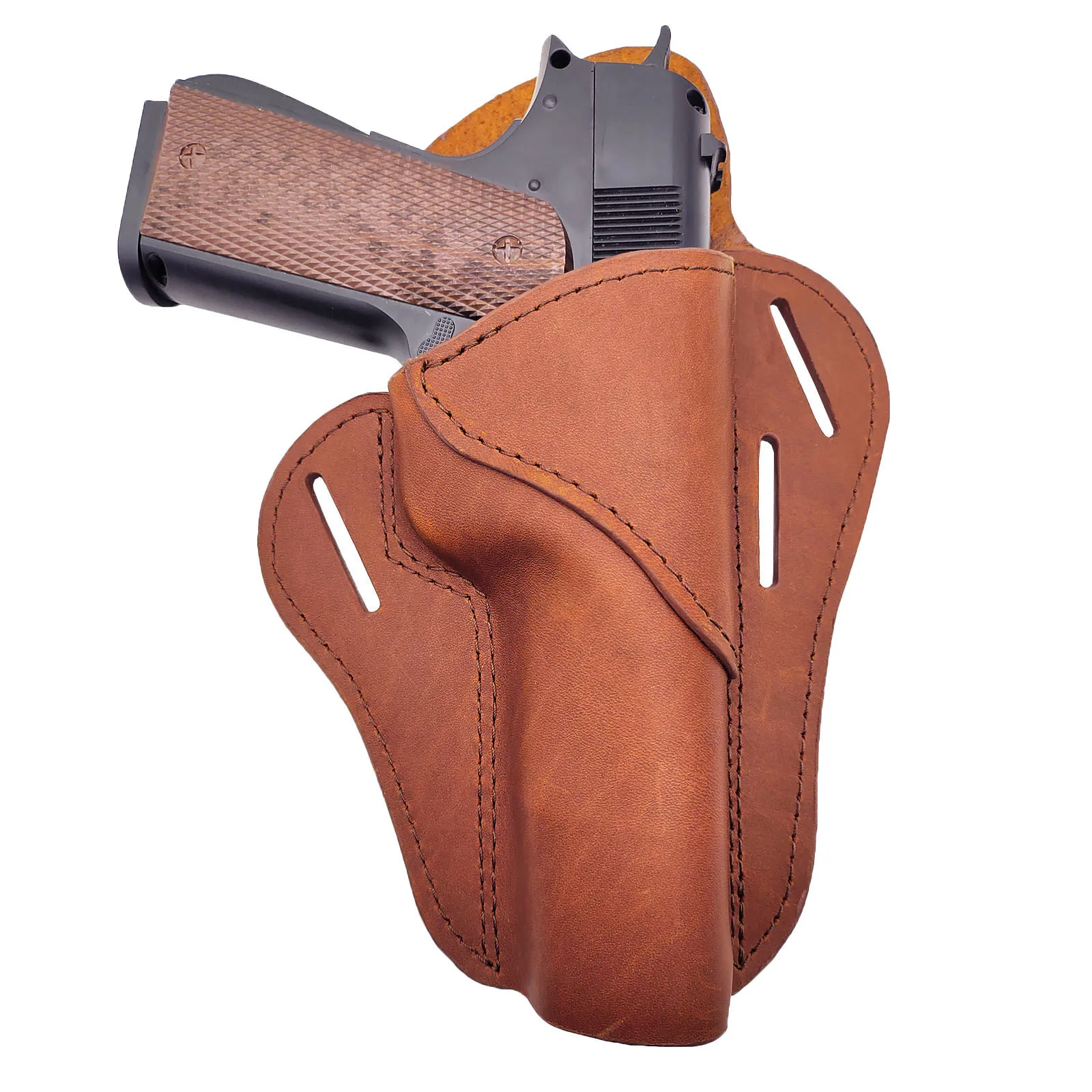 

Genuine Leather OWB Pistol Holster Suitable for Colt 1911 A1 Kimber Taurus Sig Sauer Full Size / Standard / TACOPS Springfield 1