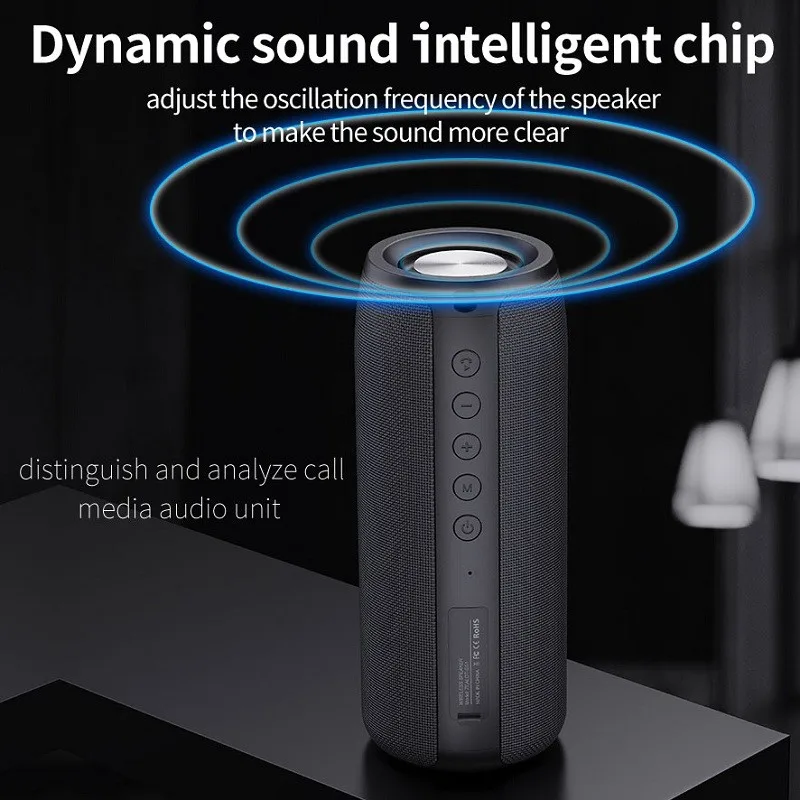 Bluetooth sem Fio Subwoofer à Prova Caixa de Som Zealot Poderoso Alto-falante Portátil D'água Suporte tf Tws Usb Flash Drive - Image 3
