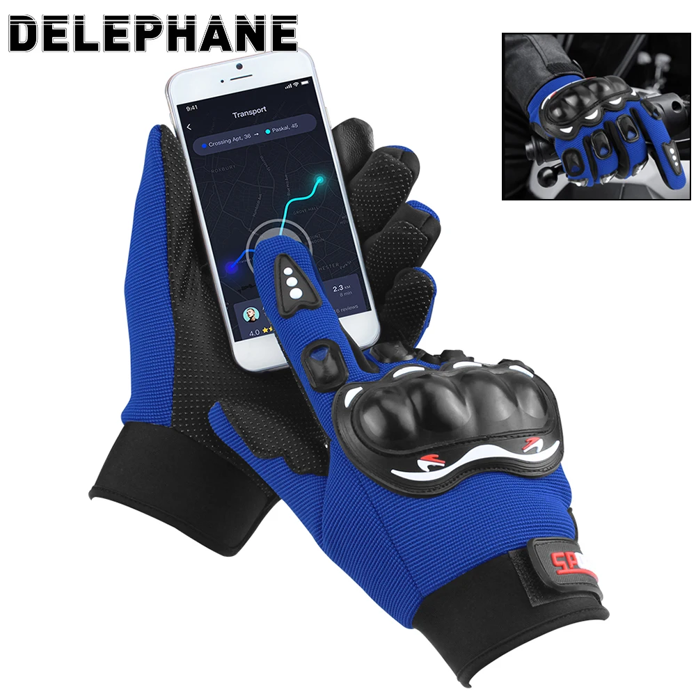 TouchscreenMotorcycleGlovesKnucklesProtectiveAntislipRiding