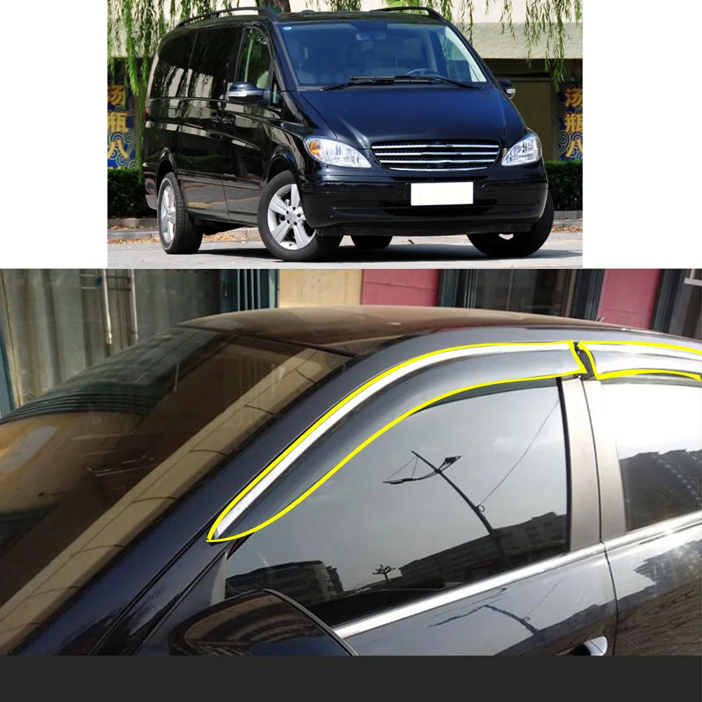 

Пластиковое стекло, ветрозащитный козырек, защита от дождя/солнца, вентиляционное отверстие для Mercedes Benz V-Class VITO VANEO VIANO 2010 2011 2013 2013 2014 2015