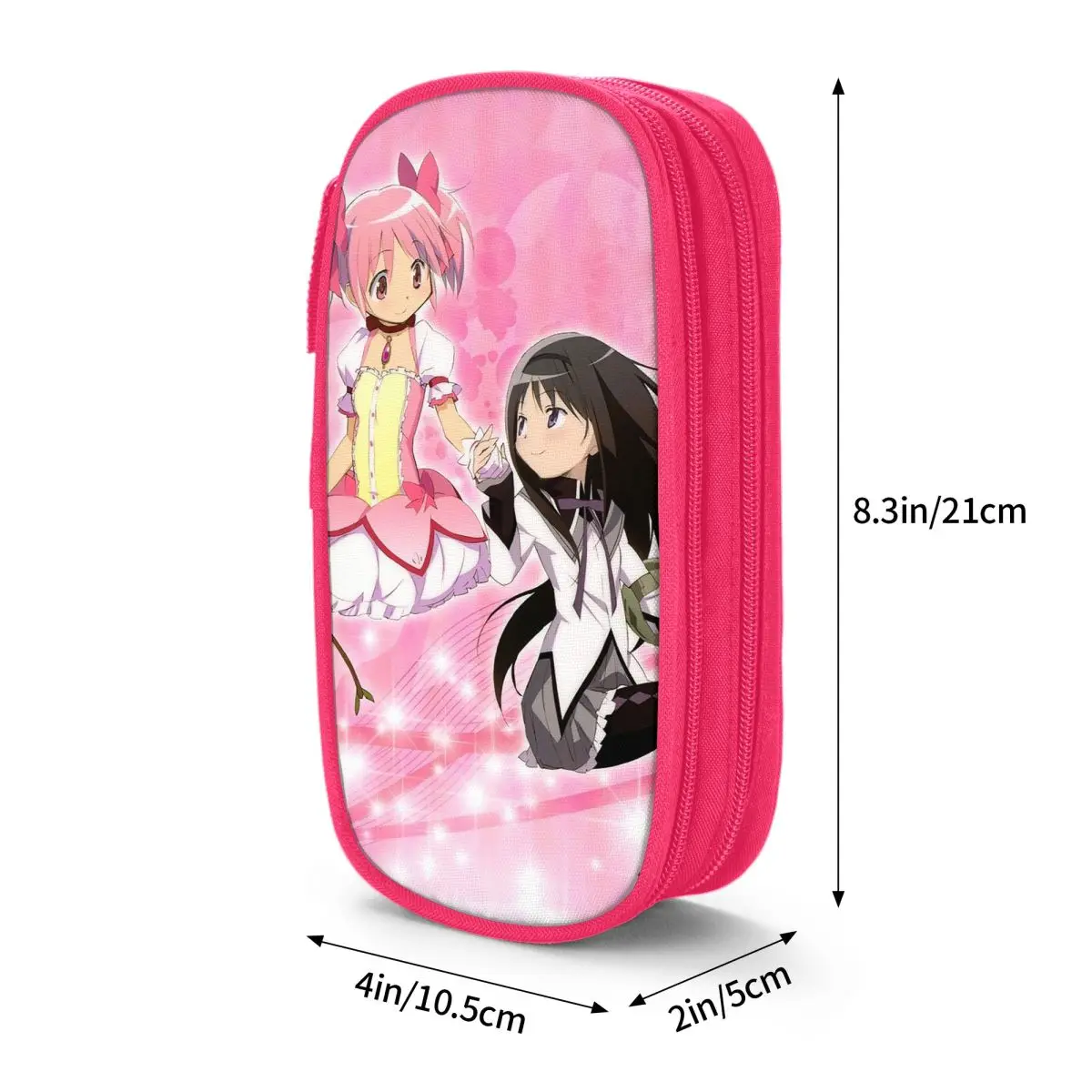 마법 소녀 마도카 Magica 연필 케이스 애니메이션 Homura Akemi 연필 케이스 펜 키즈 대형 보관 가방 학교 용품 선물 문구