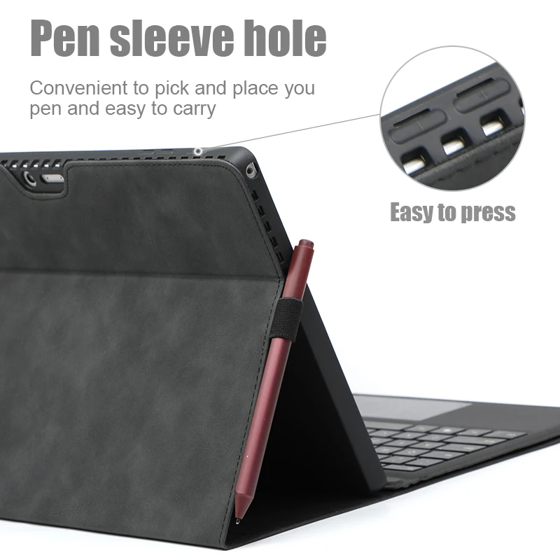 Estojo de Suporte Protetor para Microsoft Surface Pro x go Capa Impermeável Shell Pen Holder 12.3 10 Polegadas - Imagem 5