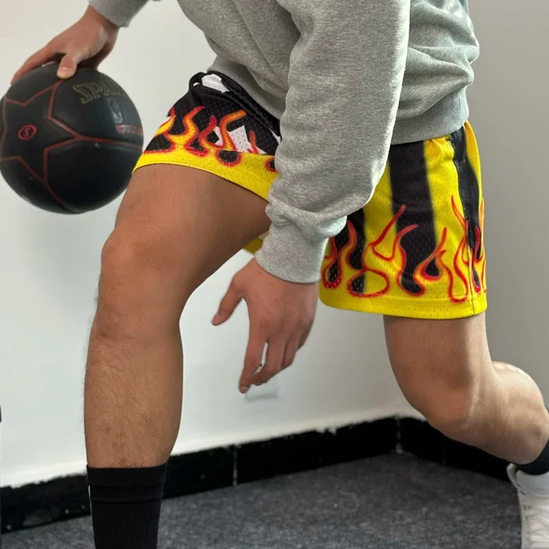 Men's Basketball Shorts Breathable Mesh Quick Dry Shorts Tie-Dye Sweatpants Casual Scanties Sober and Stylish Summer Swim Trunks