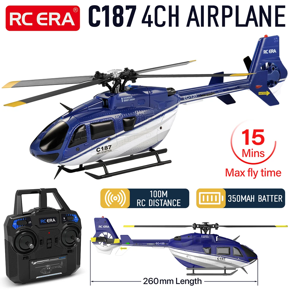RC ERA 1/48 C187 4채널 6축 자이로 원격 조종 헬리콥터