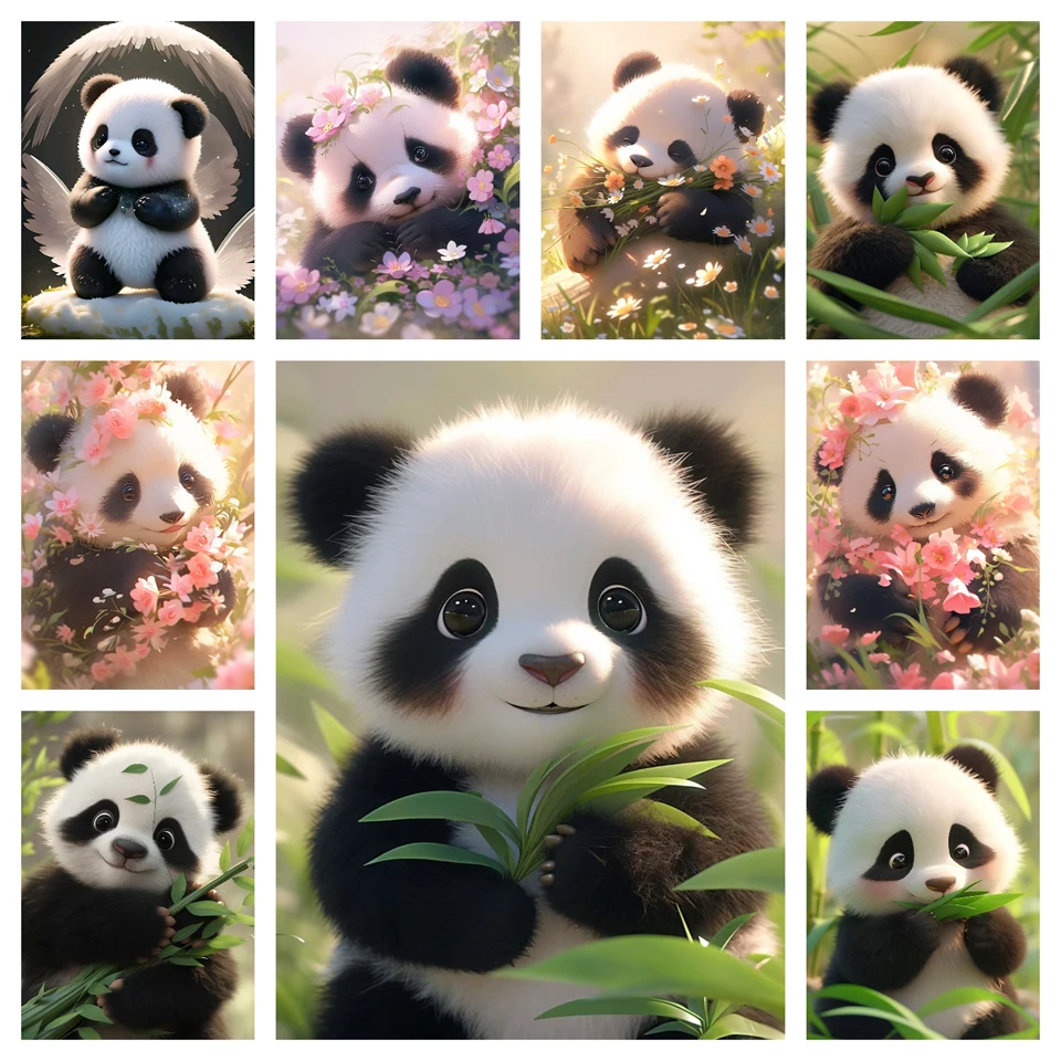 Diamond Painting Panda Full of Diamonds Mosaic Embroidery Animals Rhinestone Pictures Home Decoration diamond painting,diamond painting accessories