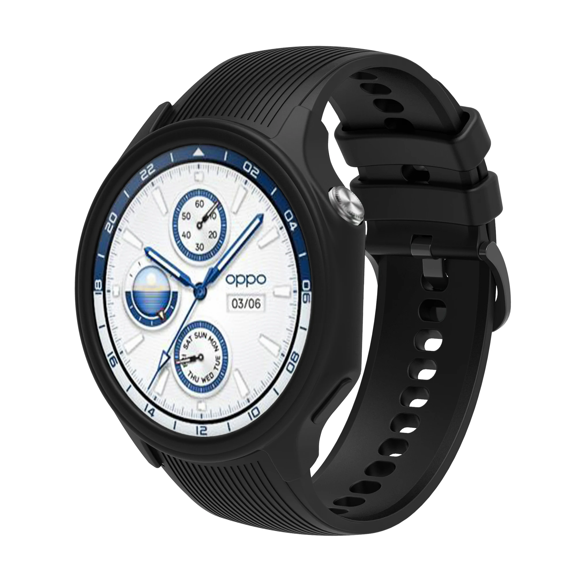 Silicone Protective Case with Strap for Smart Watches - Soft Protector Shell