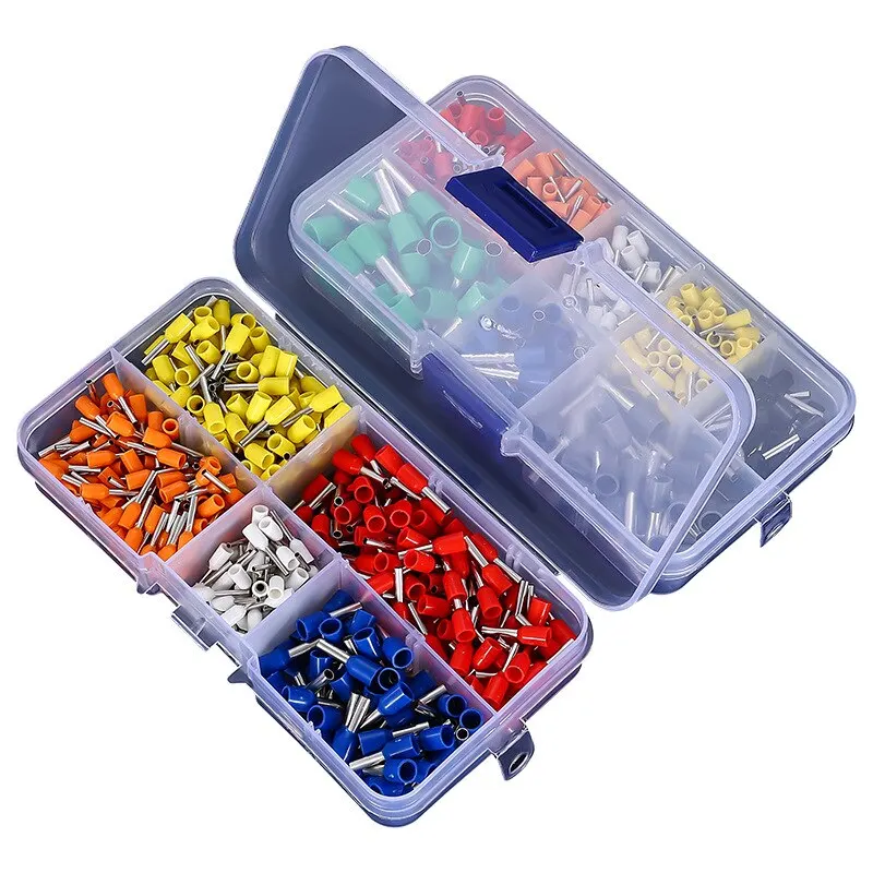  400pcs Assortment Ferrule Wire Copper Crimp Wire Terminals Connector Kit Insulated Cord Pin End Terminal AWG 22 10 Kit 