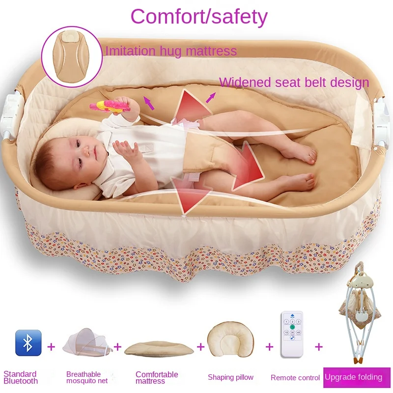 Berceau Électrique Intelligent et existent pour Bébé, Chaise à Bascule  Plate, Fournitures pour Mère et Bébé, Lit pour Nouveau-né - AliExpress