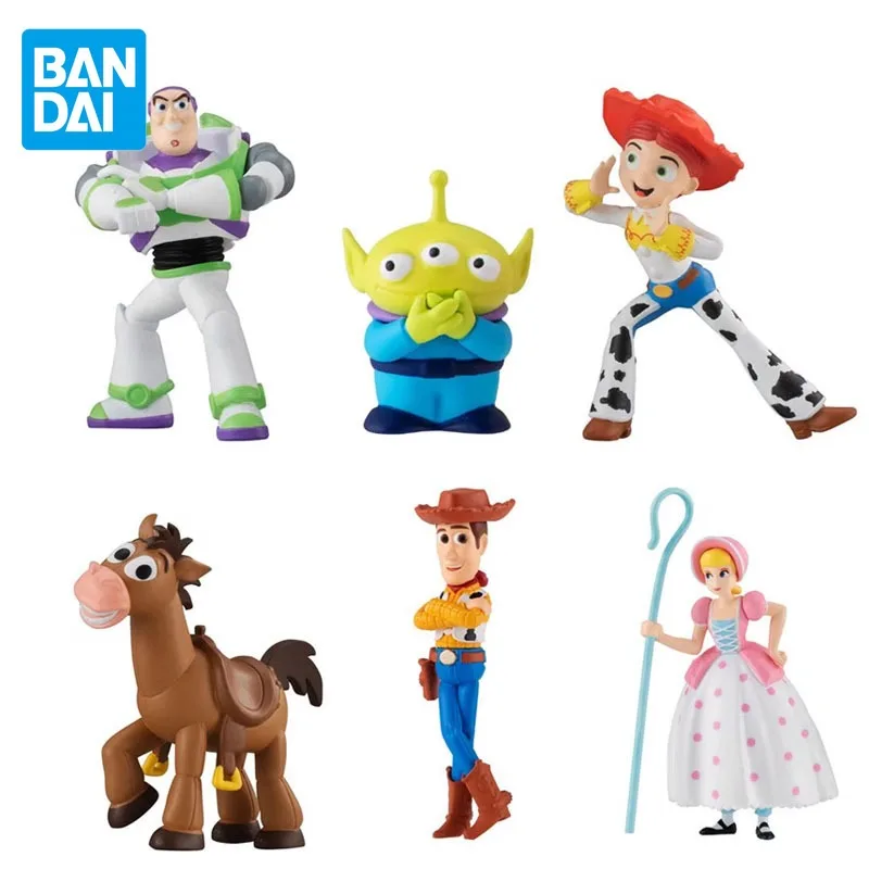 

Оригинальная фигурка BANDAI в стиле интерьера, аниме, экшн-фигурка Вуди, Базз, светильника, Пепа, Рождественское украшение, Подарочные игрушки для детей