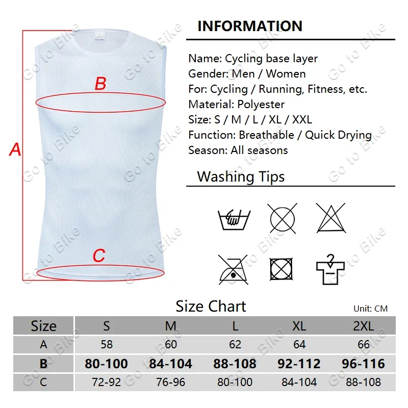 Colorful Cycling Base Layer Cycling Undershirt Quick Dry Underwear Cycling Sleeveless Jersey High Elastici MTB Road Bike Jerseys