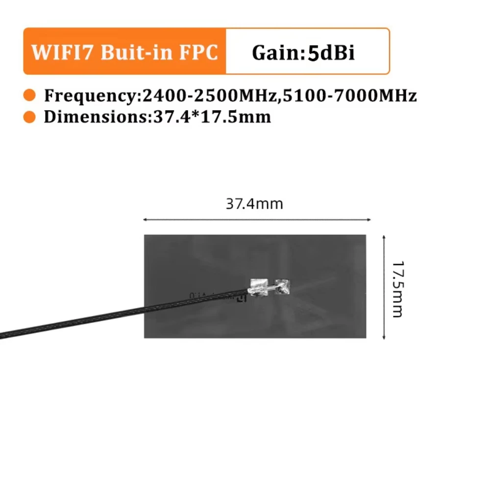 2PCS Wi-Fi 6E/7 PCB FPC 내장 SMD 안테나 고이득 2.4G 5.8G Wi-Fi/블루투스 내장형 부드러운 고무 WWAN 안테나 MHF1