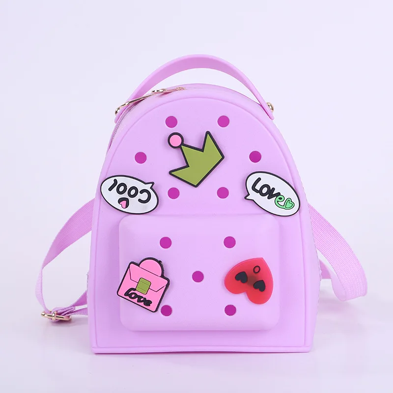DIY Cartoon Children's Backpack School Bags Silica Gel Back Pack Mochila Escolar Infantil Plecak School Bag Kids Zaino Cartable