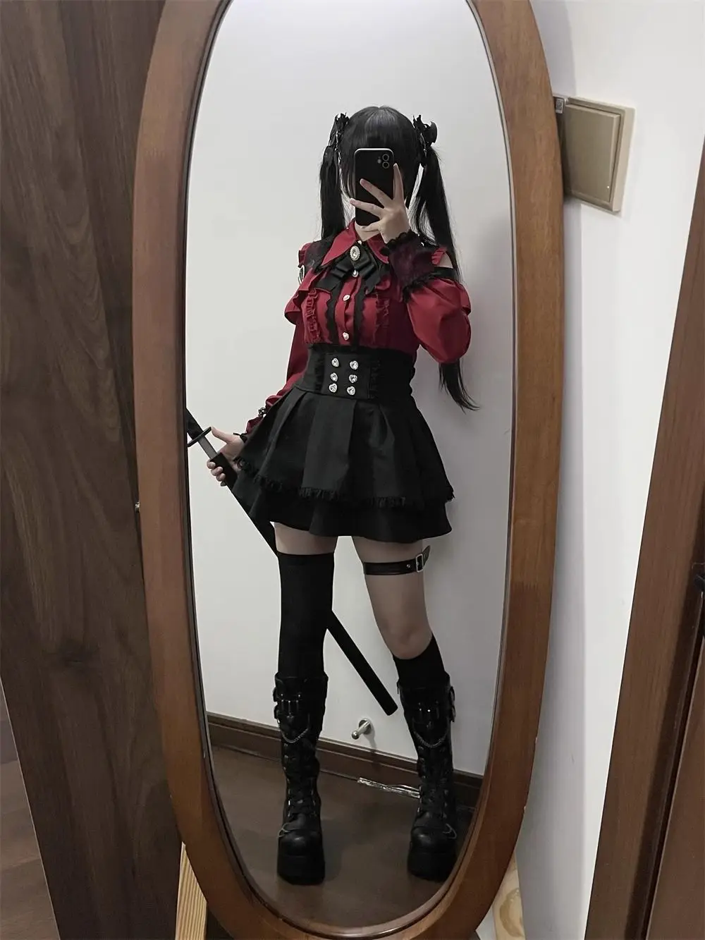 Black skirt single piece (ready in stock