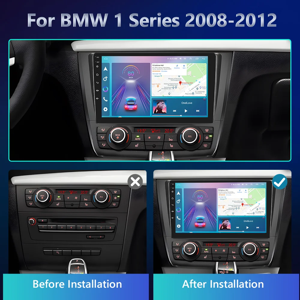 Podofo Car Android Radio Multimedia Player For BMW 1 Series E81 E82 E87 E88 2004 - 2012 Autoradio 2 Din WIFI GPS Player
