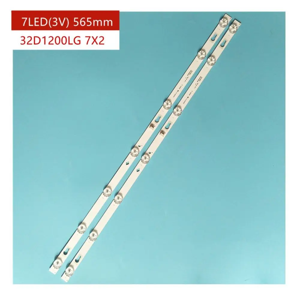 

2PCS=1TV 7LED 3V 564mm For 32 inch LCD TV 32HR332M07A5 V1 4C-LB320T-HRAC TCL 30D1200LG 7X2