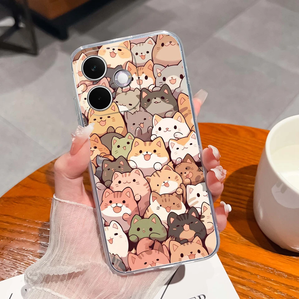 Personalized Clear Case with Butterfly & Cat Design - Antifouling & Anti-Drop Protection
