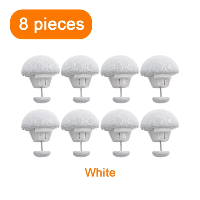 8pcs white